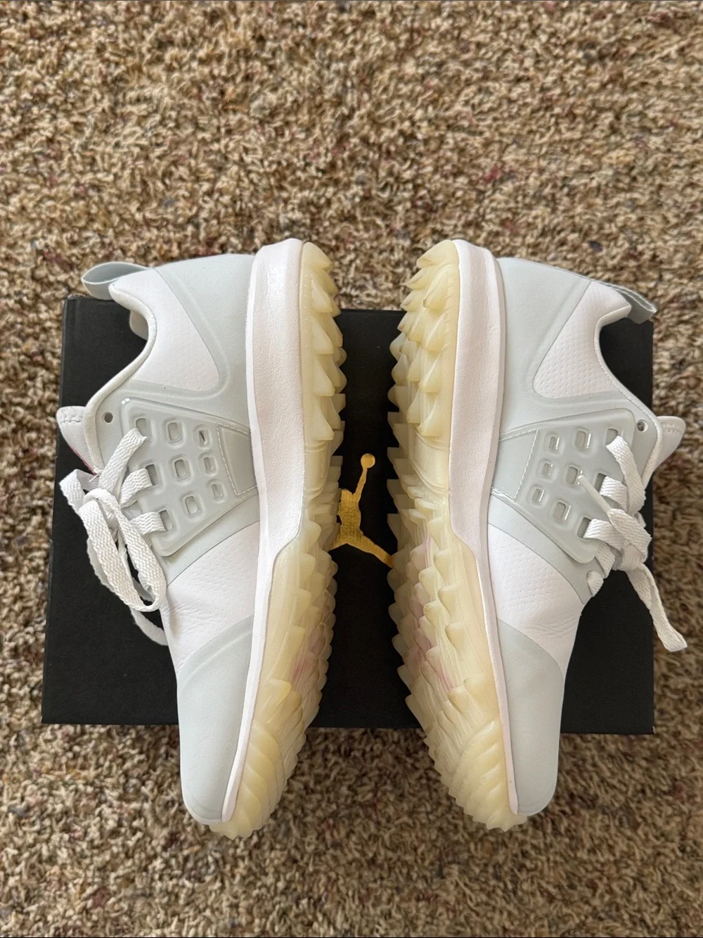 Nike Jordan Grind Golf Shoes | White/Pure Platinum/University Red | M 5.5 W 7